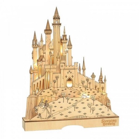 Figura Replica Enesco Disney La Bella Durmiente Castillo Iluminado