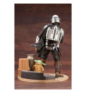 Figura Kotobukiya Star Wars The Mandalorian Mandaloriano & The Child Grogu Estatua Artfx 1 - 7