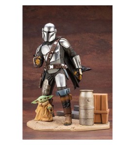 Figura Kotobukiya Star Wars The Mandalorian Mandaloriano & The Child Grogu Estatua Artfx 1 - 7