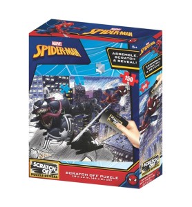 Puzzle Para Rascar Prime 3d Marvel Spiderman Vs Venom 150 Piezas