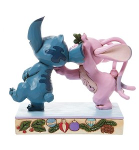 Figura Enesco Disney Lilo & Stitch Stitch Y Angel Con Muérdago