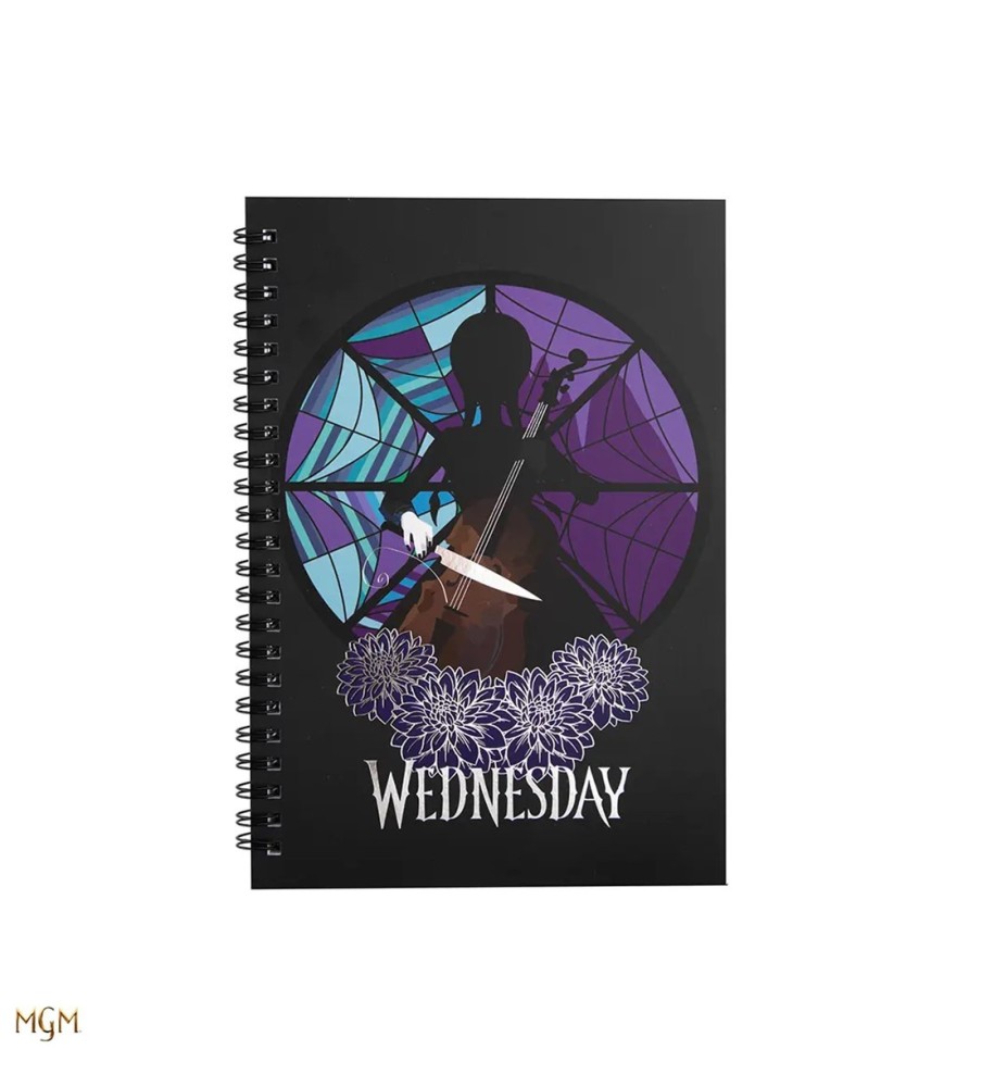 Libreta Cinereplicas Wednesday Addams -  Miercoles Y Violonchelo