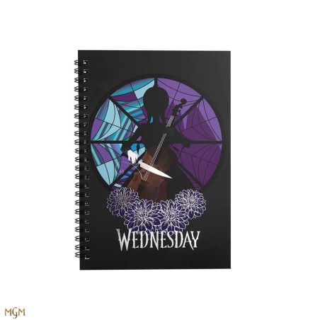 Libreta Cinereplicas Wednesday Addams -  Miercoles Y Violonchelo