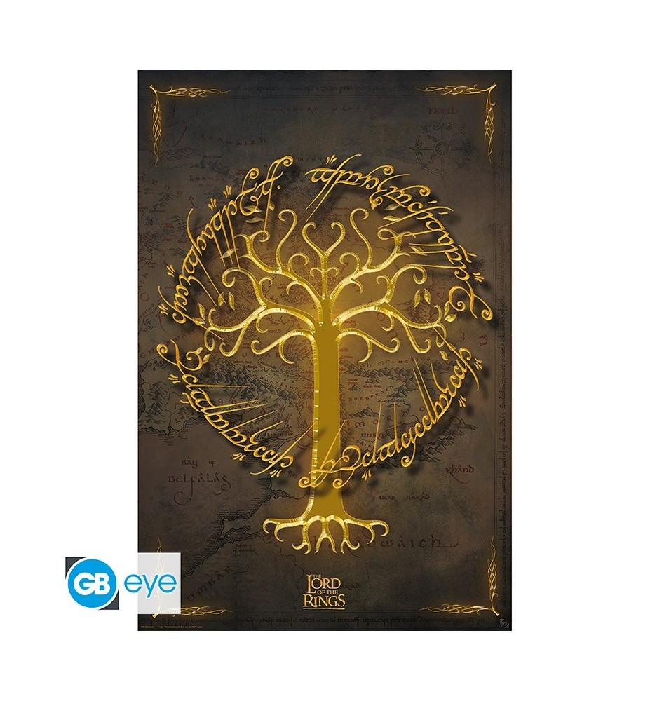 Maxi Póster El Señor De Los Anillos Arbol Blanco