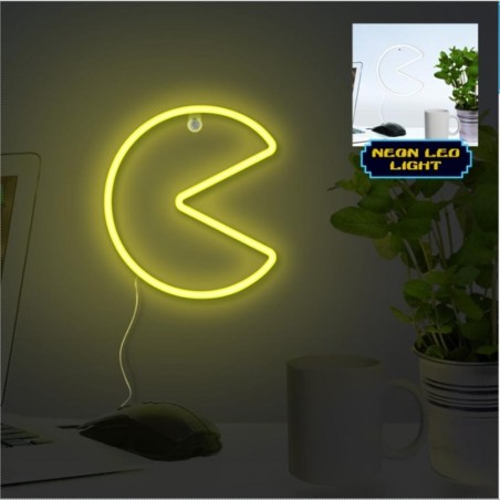 Lámpara De Pared Paladone Pac - Man Luz Led Neon