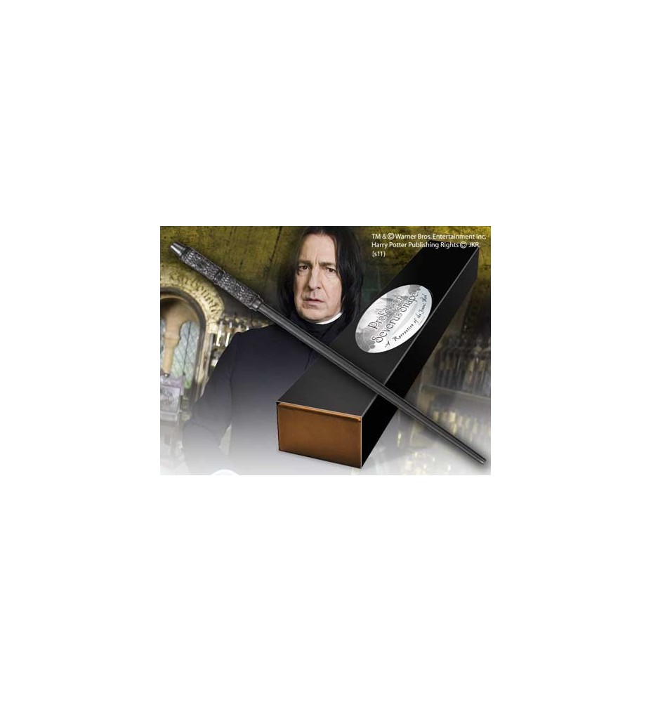 Replica The Noble Collection Harry Potter Severus Snape Varita Con Caja Y Placa De Identificacion