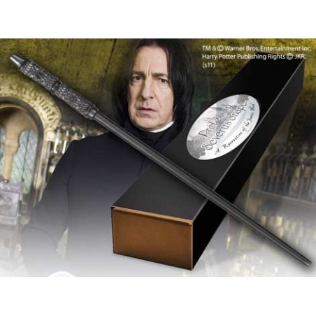 Replica The Noble Collection Harry Potter Severus Snape Varita Con Caja Y Placa De Identificacion