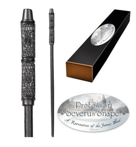 Replica The Noble Collection Harry Potter Severus Snape Varita Con Caja Y Placa De Identificacion