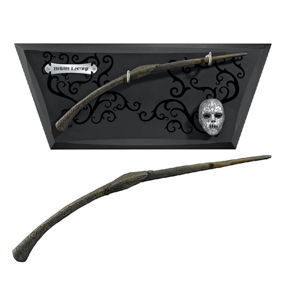 Replica The Noble Collection Harry Potter Varita En Expositor Con Mascara Bellatrix Lestrange