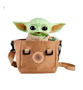 Peluche Electronico Con Bandolera Mattel Star Wars The Mandalorian The Child Baby Yoda 28 Cm