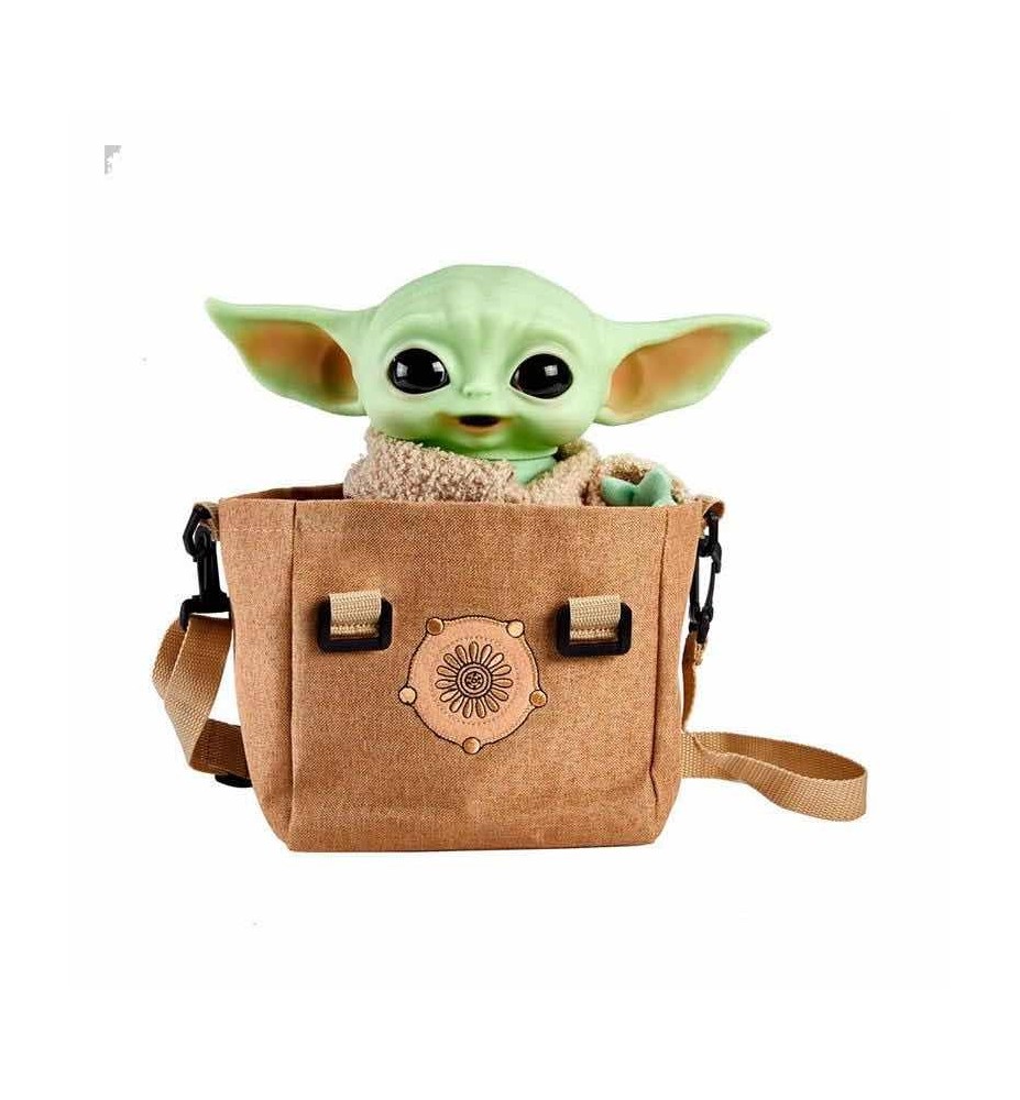 Peluche Electronico Con Bandolera Mattel Star Wars The Mandalorian The Child Baby Yoda 28 Cm