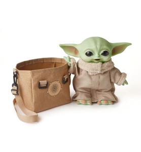 Peluche Electronico Con Bandolera Mattel Star Wars The Mandalorian The Child Baby Yoda 28 Cm