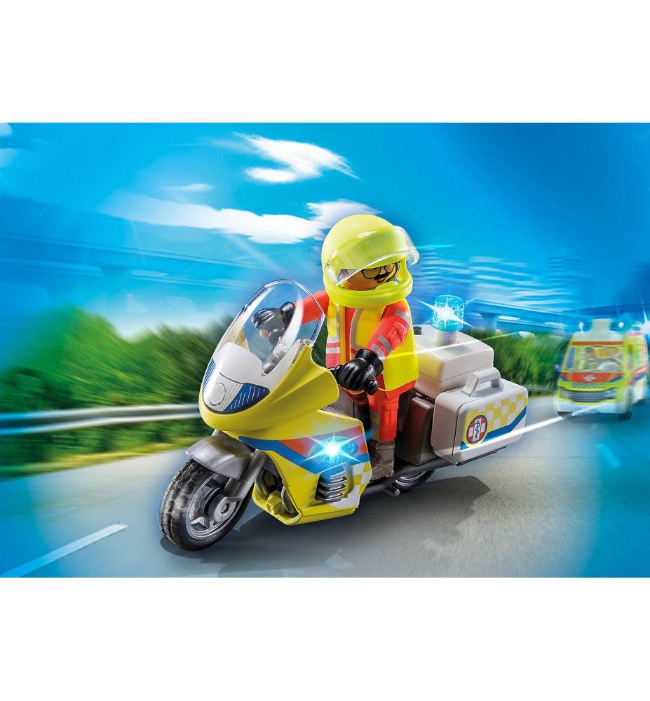 Playmobil Moto De Emergencias Con Luz Intermiente