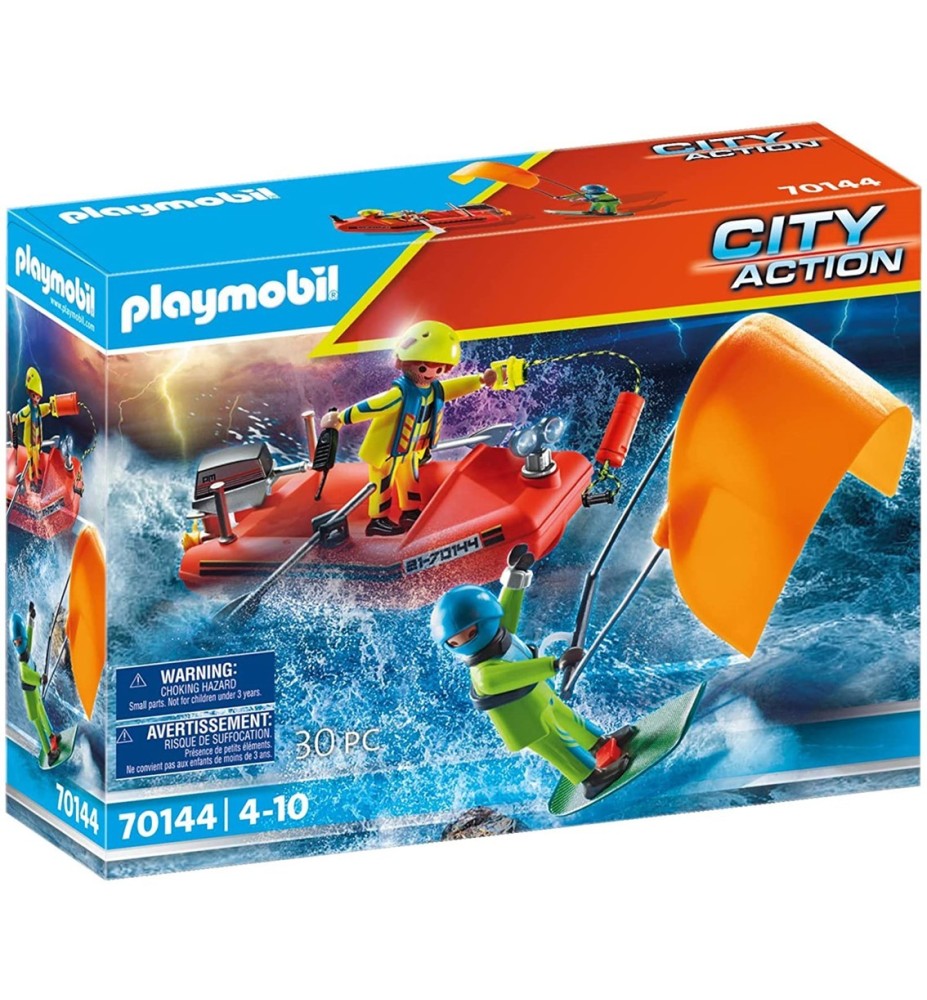 Playmobil Rescate Maritimo : Rescate De Kitsurfer Con Bote