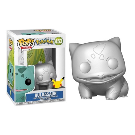 Funko Pop Jumbo Pokémon S6 Bulbasaur Plateado Efecto Metalico 10" Edicion Especial Exclusivo 59874