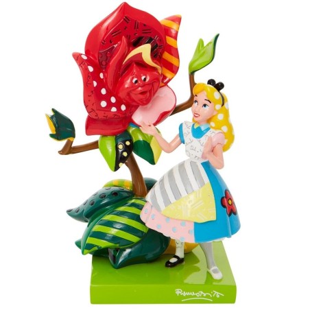 Figura Enesco Disney Alicia En El Pais De Las Maravillas Alicia Hablando Con La Rosa