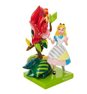 Figura Enesco Disney Alicia En El Pais De Las Maravillas Alicia Hablando Con La Rosa