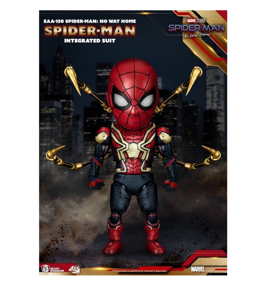 Figura Beast Kingdom Egg Attack Marvel Spider - Man No Way Home Traje Integrado