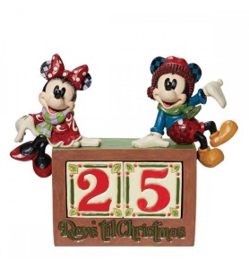 Figura Enesco Disney Mickey & Minnie Calendario De Navidad