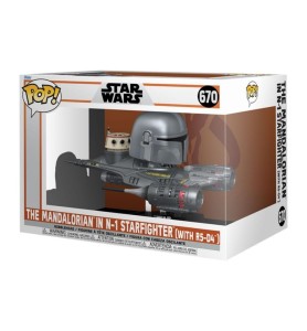 Funko Pop Rides Mandalorian Mandaloriano & N - 1 Starfighter 76549