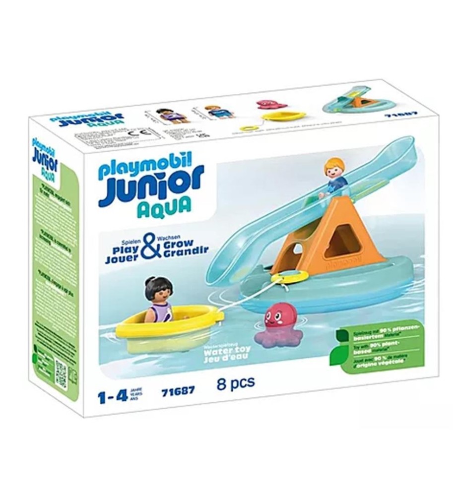 Playmobil Junior Aqua: Isla De Baño Con Tobogán