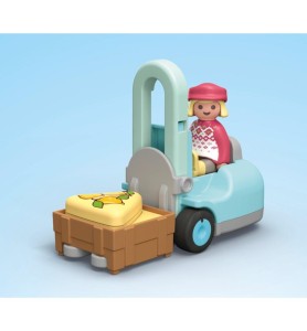 Playmobil Junior Puesto Ecológico Y Carretilla Elevadora