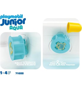 Playmobil Junior Aqua: Rueda De Agua Con Bebé Tiburón