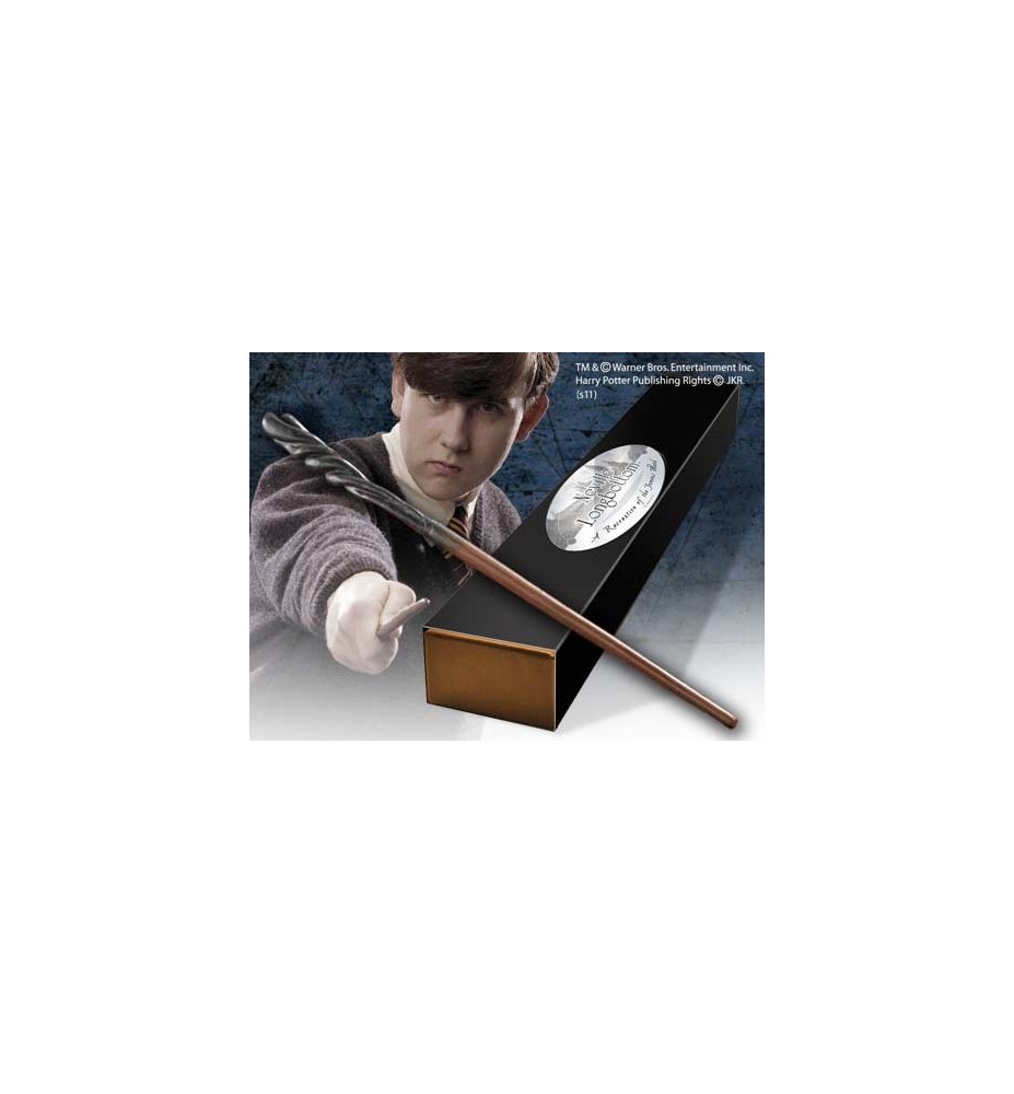 Replica The Noble Collection Harry Potter Neville Longbottom Varita Con Caja Y Placa De Identificacion