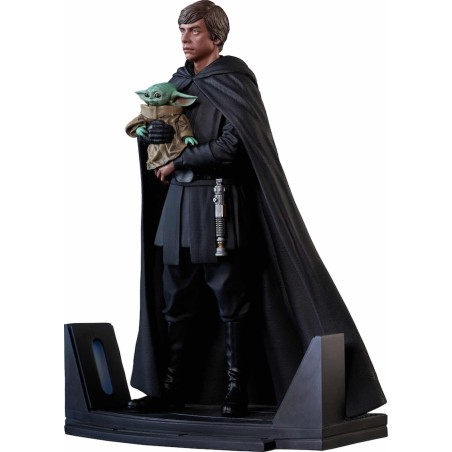 Figura Diamond Select Toys Star Wars The Mandalorian Premier Collection Luke Skywalker & Grogu 1 - 7