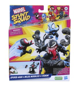 Set De Juego Hasbro Marvel Stunt Squad Villain Knockdown Spider - Man Y Miles Morales Vs Venom