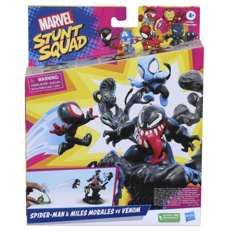 Set De Juego Hasbro Marvel Stunt Squad Villain Knockdown Spider - Man Y Miles Morales Vs Venom