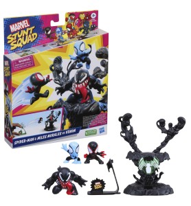 Set De Juego Hasbro Marvel Stunt Squad Villain Knockdown Spider - Man Y Miles Morales Vs Venom