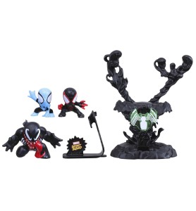 Set De Juego Hasbro Marvel Stunt Squad Villain Knockdown Spider - Man Y Miles Morales Vs Venom