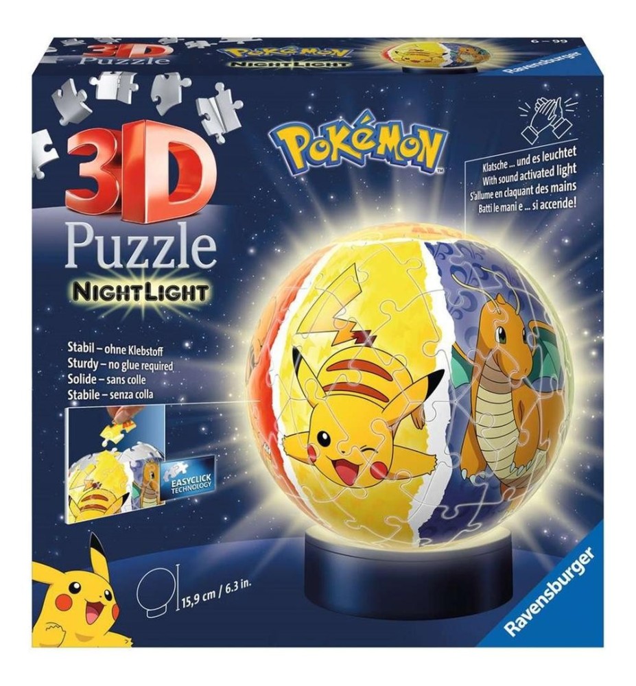 Puzzle 3d Ravensburger Nightlamp Pokémon