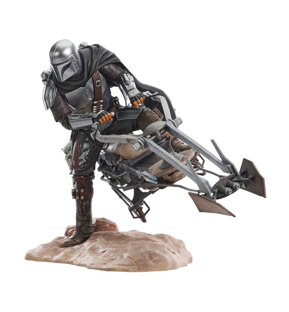 Figura Diamond Collection Star Wars: The Mandalorian Premier Collection Din Djarin En Moto Speeder 23cm