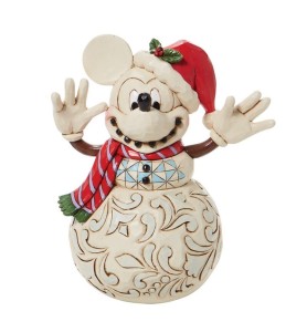 Figura Enesco Disney Muñeco De Nieve Mickey Navideño