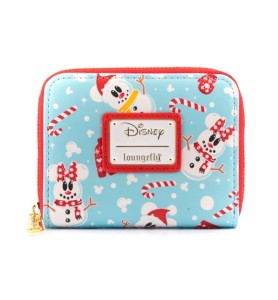 Monedero Loungefly Disney Minnie Y Mickie Muñecos De Nieve Aop