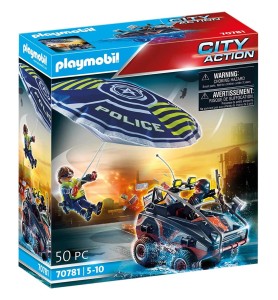 Playmobil Policia Paracaidas: Persecucion Del Vehiculo Anfibio