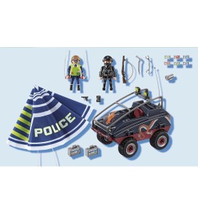 Playmobil Policia Paracaidas: Persecucion Del Vehiculo Anfibio