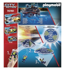 Playmobil Policia Paracaidas: Persecucion Del Vehiculo Anfibio