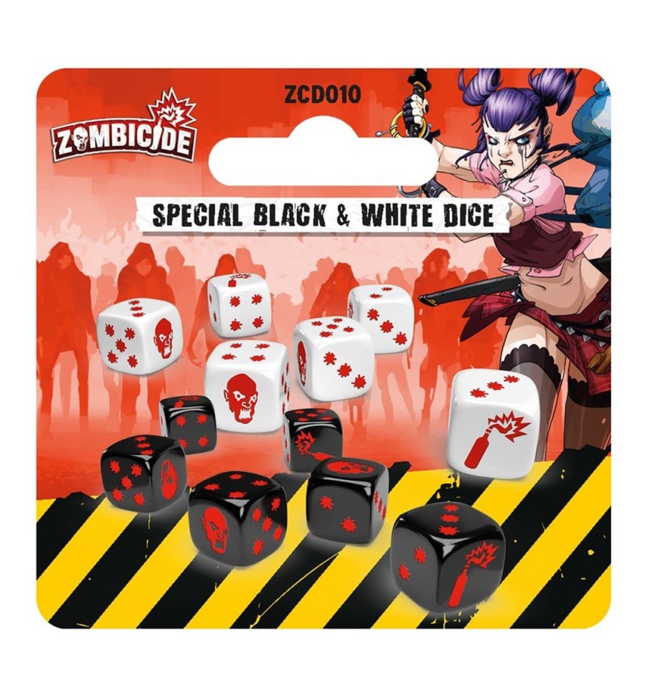 Pack Dados Especial Black - White Juego De Mesa Zombicide