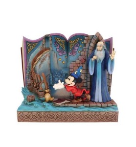 Figura Decorativa Enesco Disney Mickey Mouse Libro De Cuentos Del Brujo Mickey