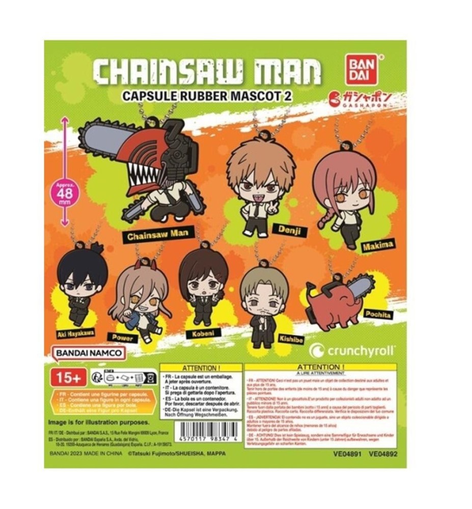 Set Gashapon Lote 40 Articulos Chainsaw Man Rubber Mascot 2