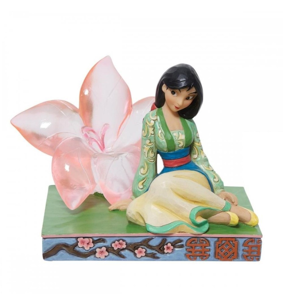 Figura De Resina Enesco Disney Mulan Con Flor De Cerezo