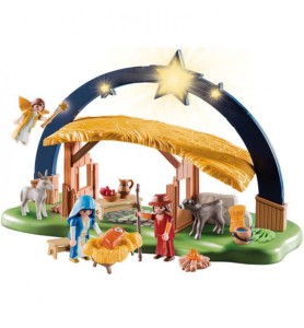 Playmobil Navidad Belen Con Luz