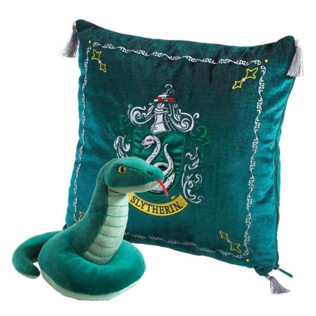 Peluche Pack The Noble Collection Harry Potter Serpiente Mascota Slytherin + Cojin Slytherin