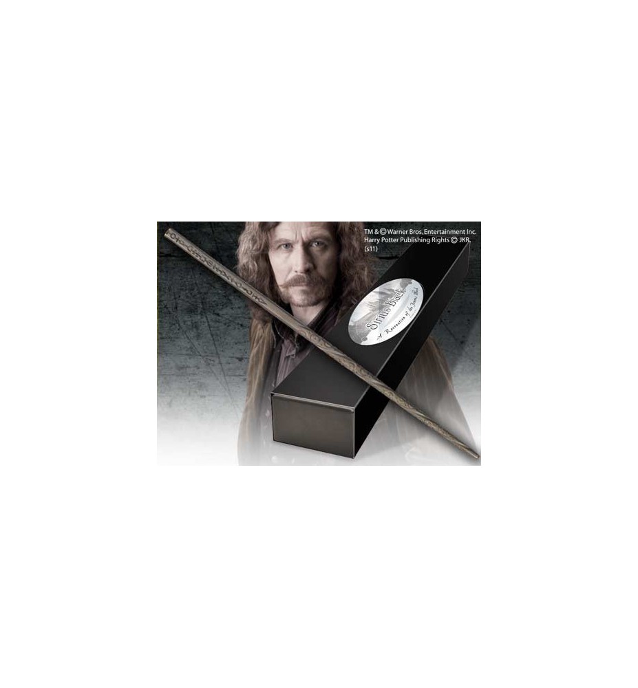 Replica The Noble Collection Harry Potter Sirius Black Varita Con Caja Y Placa De Identificacion