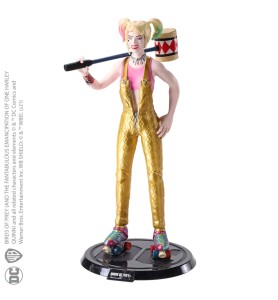 Figura The Noble Collection Bendyfigs DC Comics Aves De Presa Harley Quinn Con Mazo