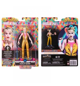 Figura The Noble Collection Bendyfigs DC Comics Aves De Presa Harley Quinn Con Mazo