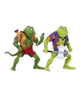 Pack 2 Figuras Neca Ranas Genghis & Rasputin  Scale Action Figure Tmnt Cartoon Re - Run